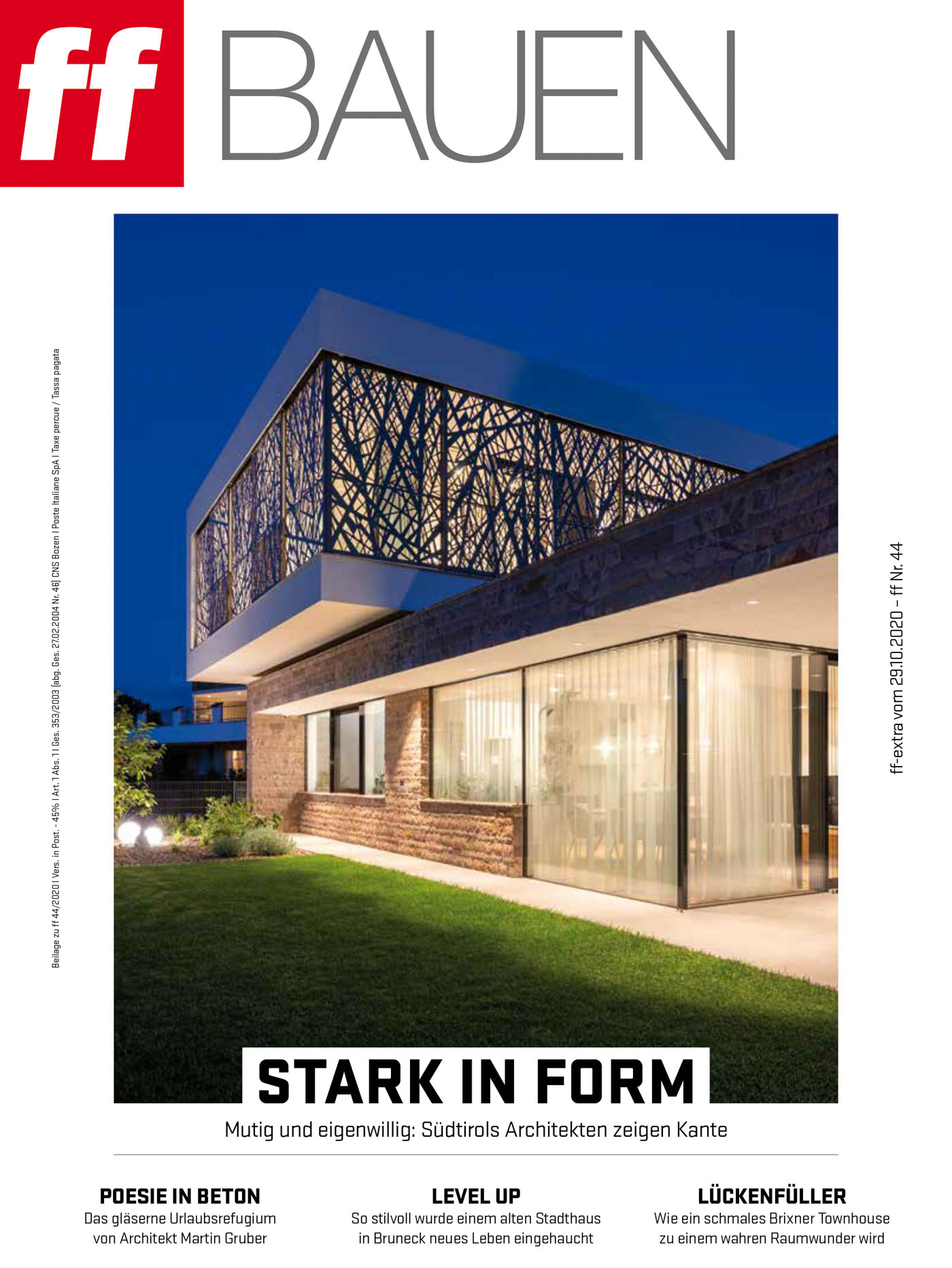 News, Presse, Architekturzeitschrift, Architekturmagazin, Zeitschriften Abonnements, Publikation, Architektur Artikel, Architektur Publikation; Architektur + Design monovolume studio; monovolume Bozen; Architektur Südtirol; Architekturstudio Bozen; monovolume architects