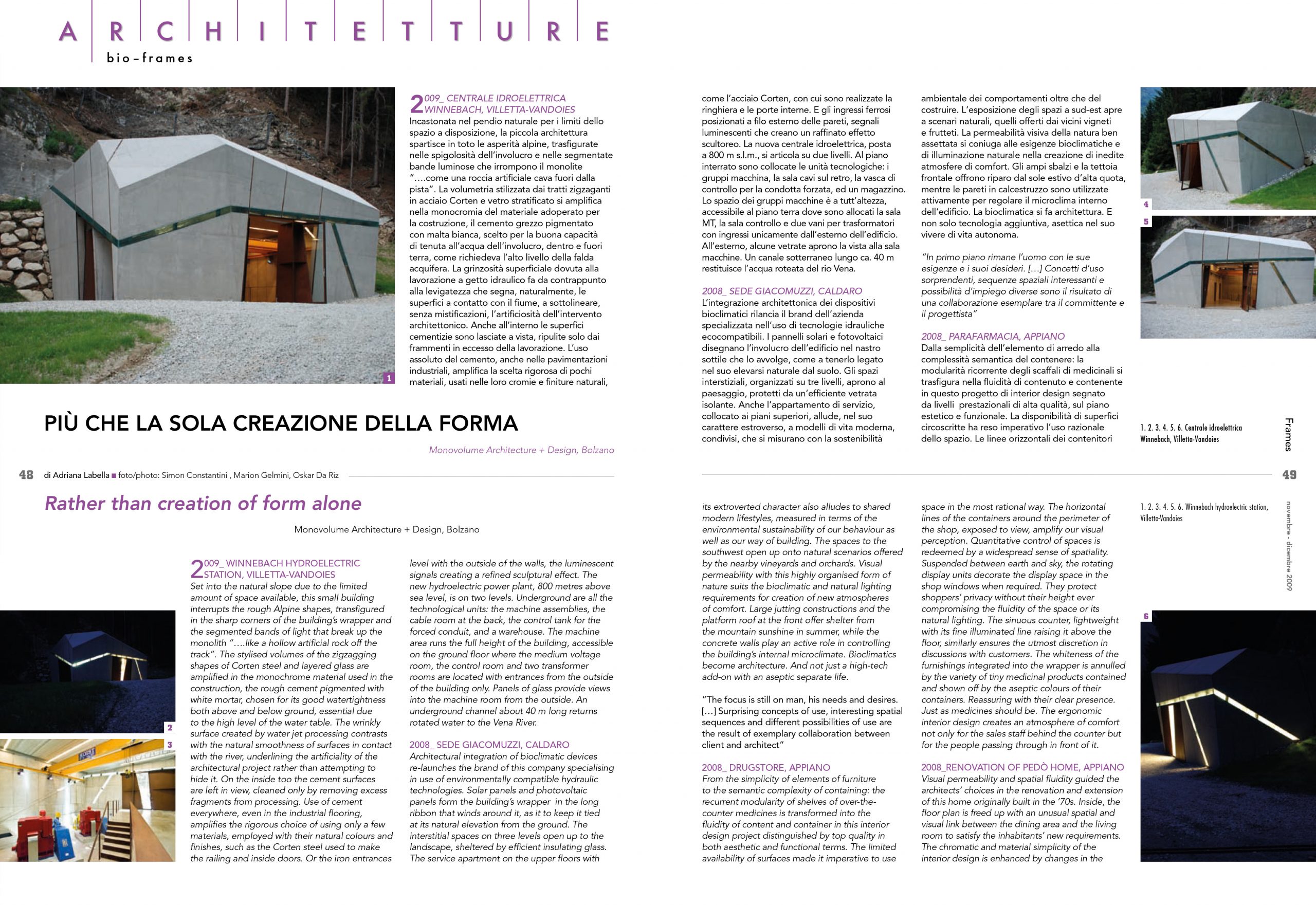 News, Press, magazine architettura, rivista architettura, abbonamenti riviste, pubblicazione, articolo architettura, pubblicazione di architettura; studio monovolume architecture + design; monovolume Bolzano; architettura Alto Adige; studio architettura bolzano; monovolume architetti