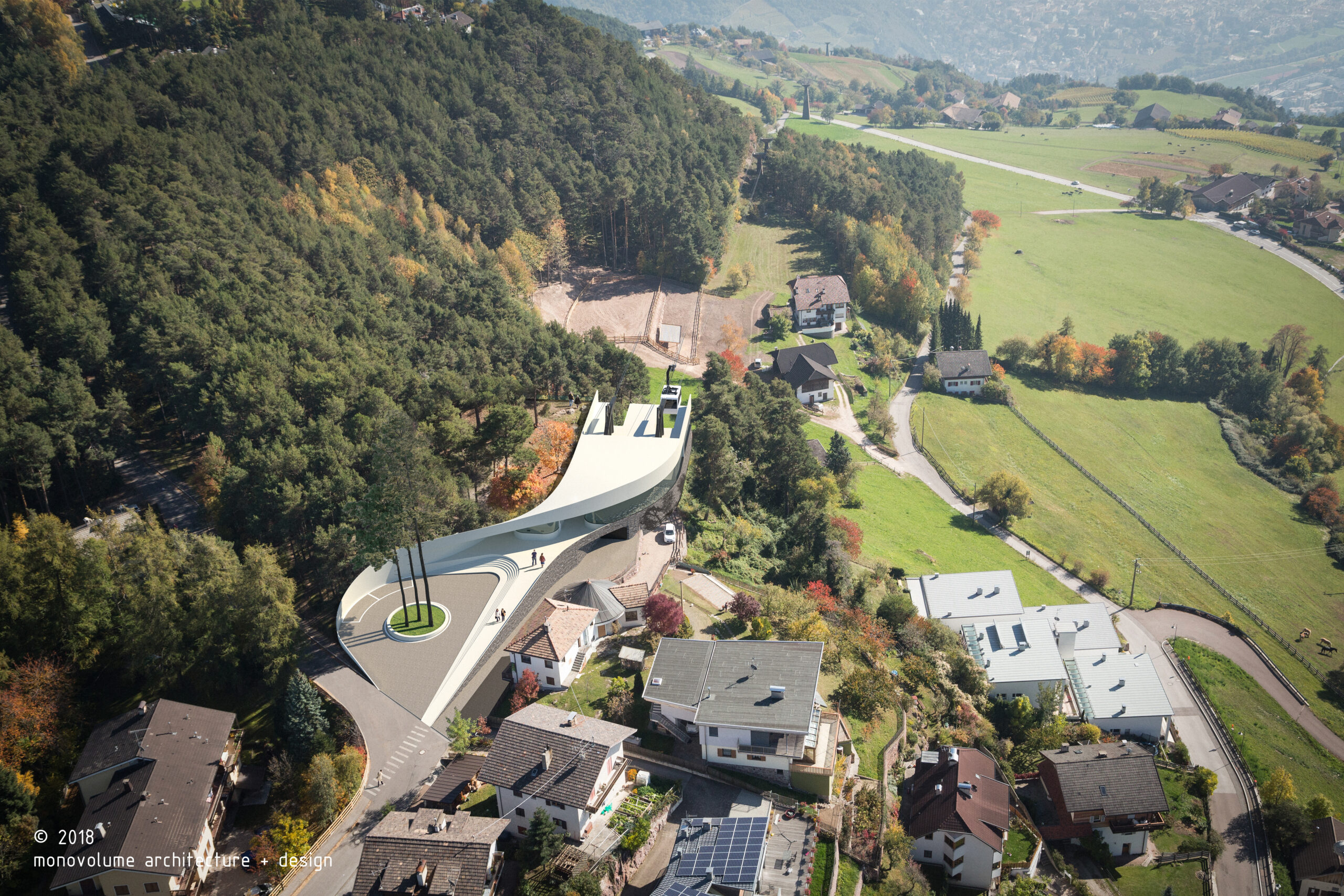 Cable Car Jenesien; Bolzano; architecture and transport; STA – Südtiroler Transportstrukturen AG; mountain; nature; landscape; monovolume architecture + design; architecture South Tyrol; modern architecture; monovolume architects; architecture competition