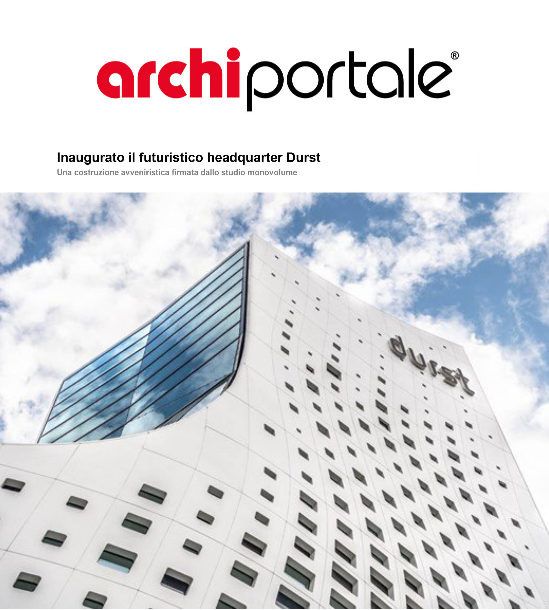 News, Press, pubblicazione, articolo online, editoriale, architettura online, articolo online, abbonamento digitale, riviste architettura contemporanea, pubblicazione di architettura; studio monovolume architecture + design; monovolume Bolzano; architettura Alto Adige; studio architettura bolzano; monovolume architetti