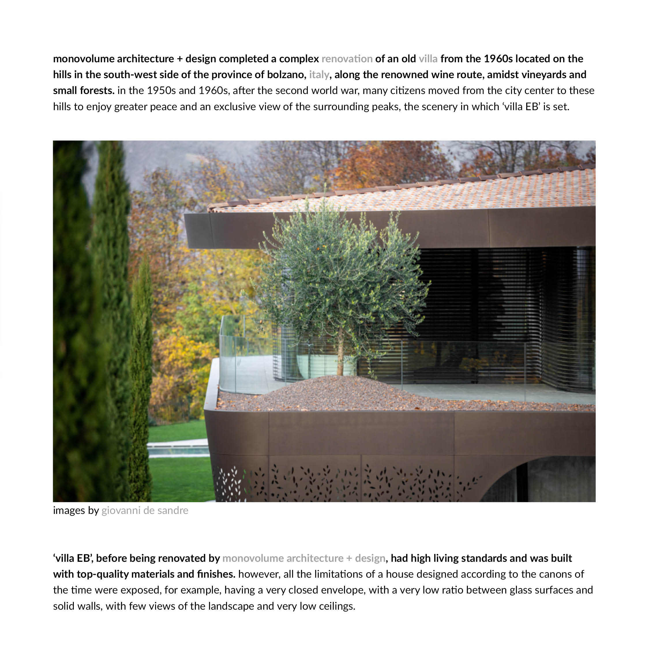 News, Press, pubblicazione, articolo online, editoriale, architettura online, articolo online, abbonamento digitale, riviste architettura contemporanea, pubblicazione di architettura; studio monovolume architecture + design; monovolume Bolzano; architettura Alto Adige; studio architettura bolzano; monovolume architetti