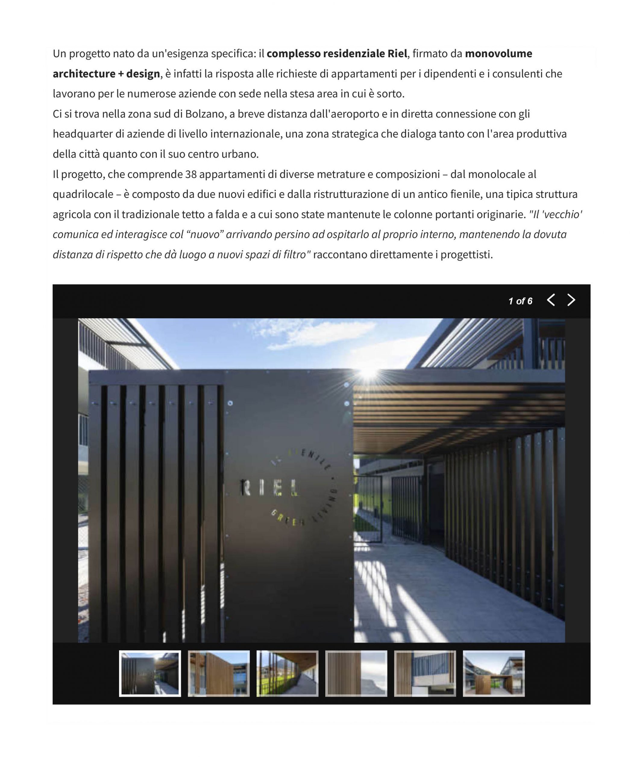 News, Press, pubblicazione, articolo online, editoriale, architettura online, articolo online, abbonamento digitale, riviste architettura contemporanea, pubblicazione di architettura; studio monovolume architecture + design; monovolume Bolzano; architettura Alto Adige; studio architettura bolzano; monovolume architetti