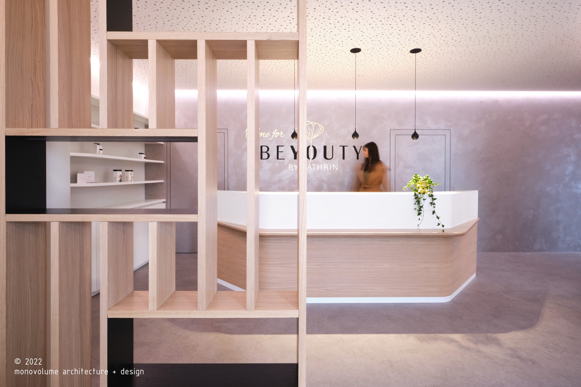 Beyouty; Terlano; Centro Estetico; interior design; arredamento design; monovolume architecture + design; architettura Alto Adige; monovolume architetti