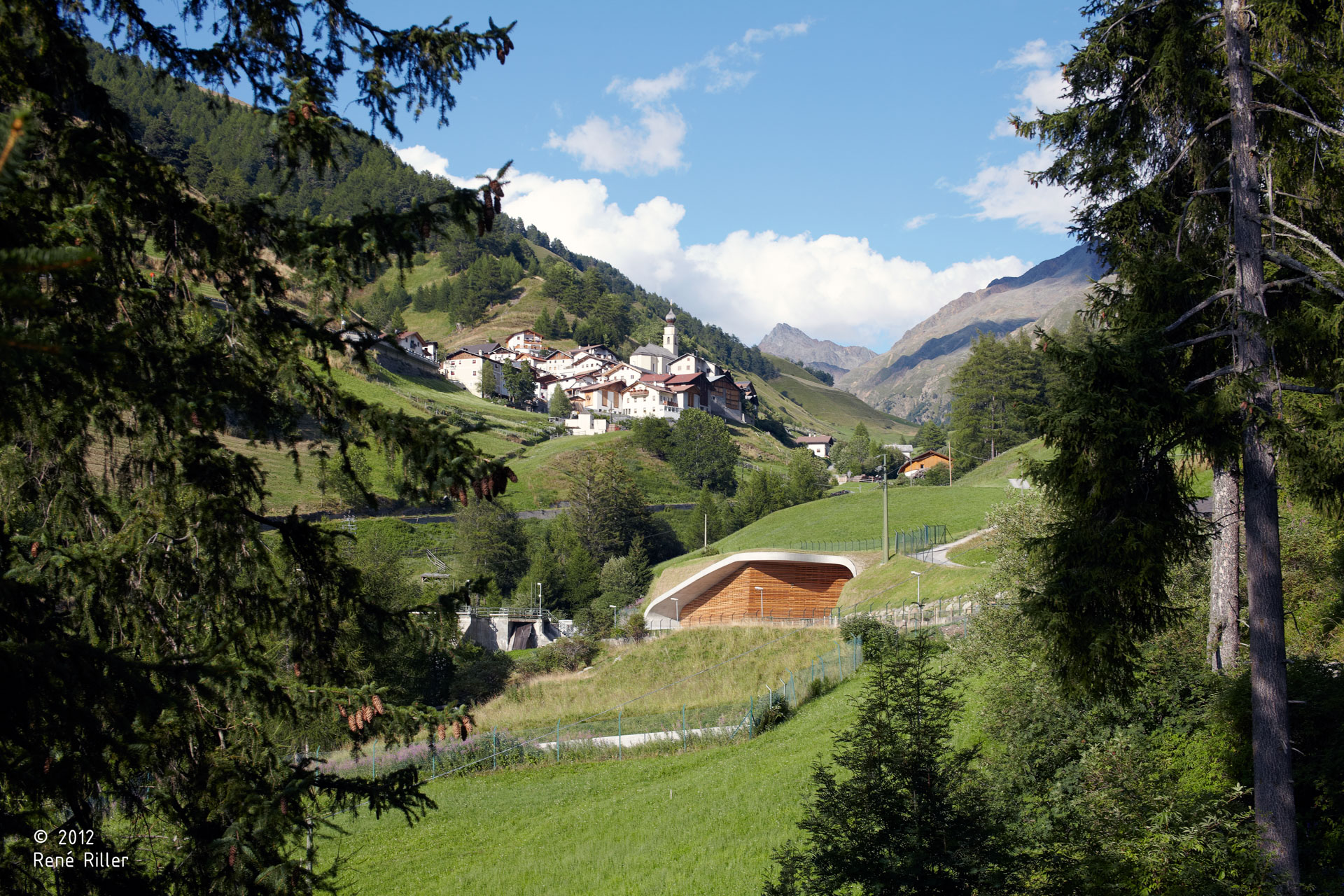 Hydroelectric power station Punibach; Malles; Architecture & Landscape; Nature; Alpine landscape; Larch wood; Puni energy limited company; monovolume Bolzano; architecture South Tyrol; architecture studio Bolzano; monovolume architects