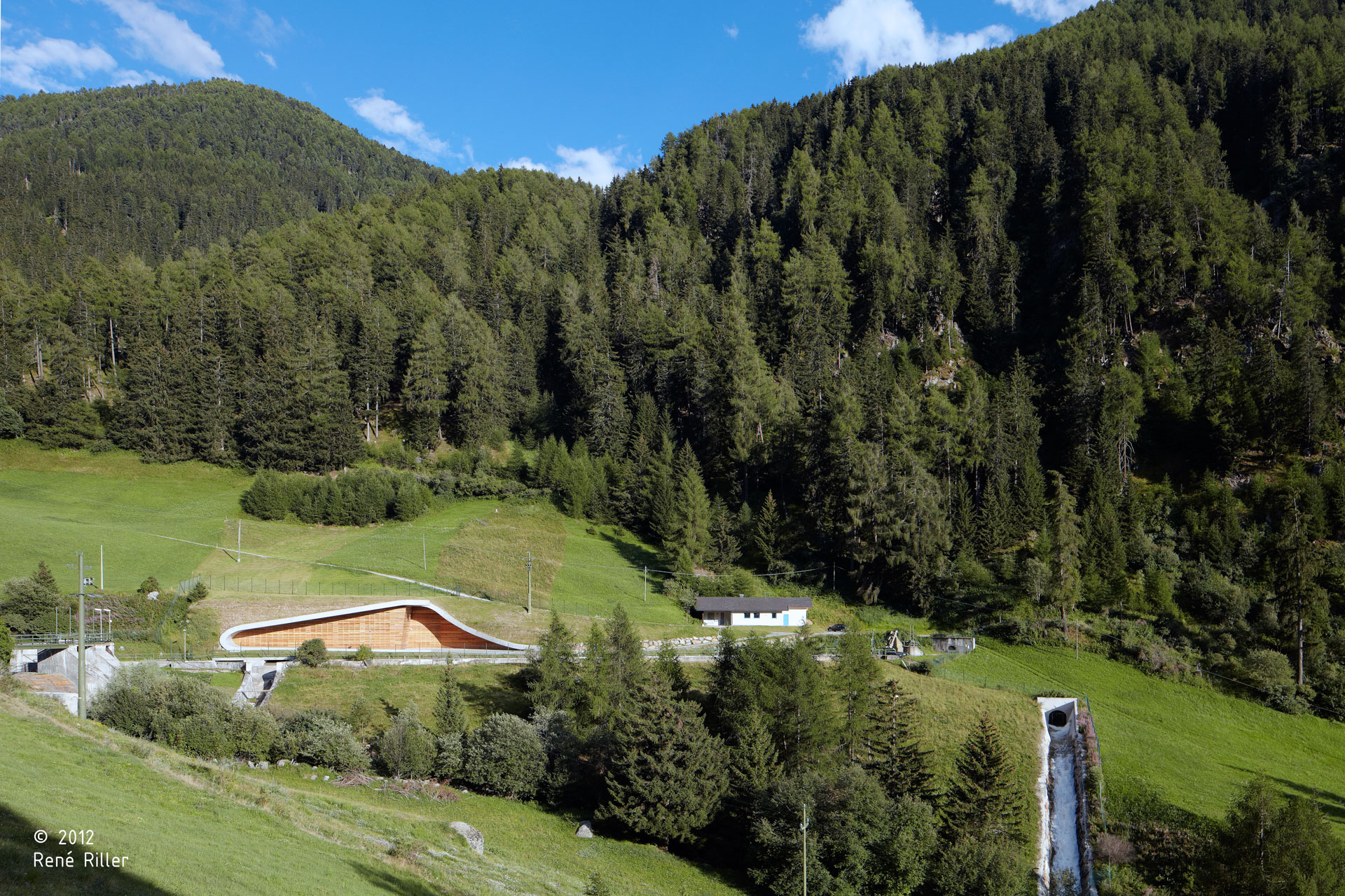 Hydroelectric power station Punibach; Malles; Architecture & Landscape; Nature; Alpine landscape; Larch wood; Puni energy limited company; monovolume Bolzano; architecture South Tyrol; architecture studio Bolzano; monovolume architects