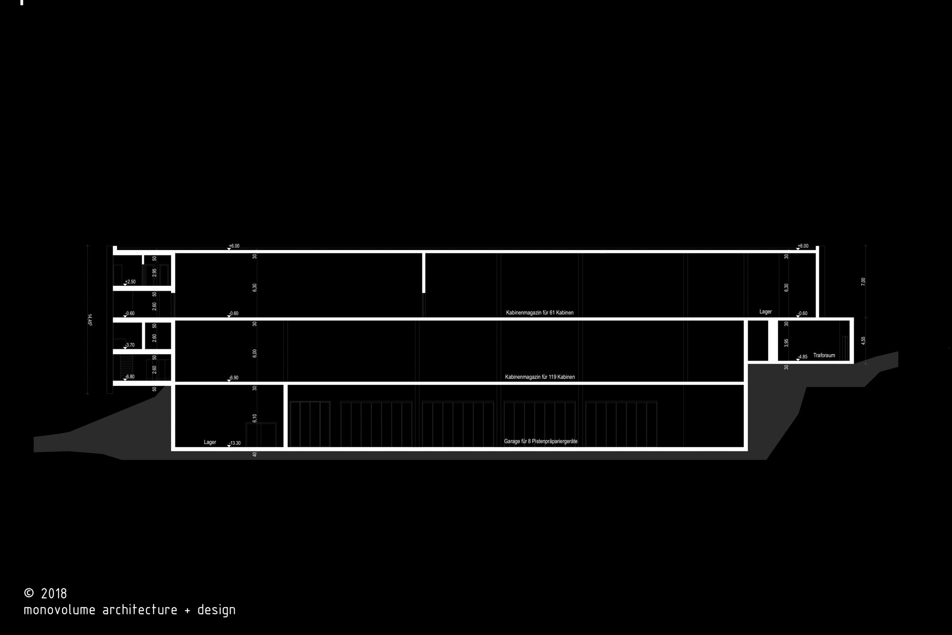 Funicolare Valdaora; Bolzano; Montagna; Infrastruttura montana; Trasporto persone; Impianti sciistici; Rendering architettura; monovolume architecture + design; architettura Alto Adige; architettura moderna; monovolume architetti; concorso architettura