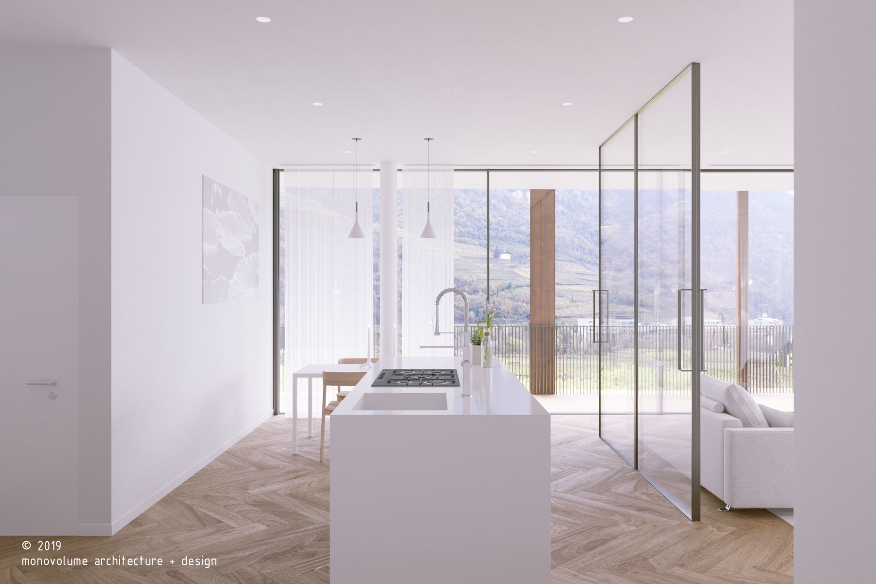 Rentschnerhof; Bolzano; Progetto residenziale; Facciata vetrata; Rendering architettura; Appartamenti; Famiglie; monovolume architecture + design; architettura Alto Adige; architettura moderna; monovolume architetti; concorso architettura