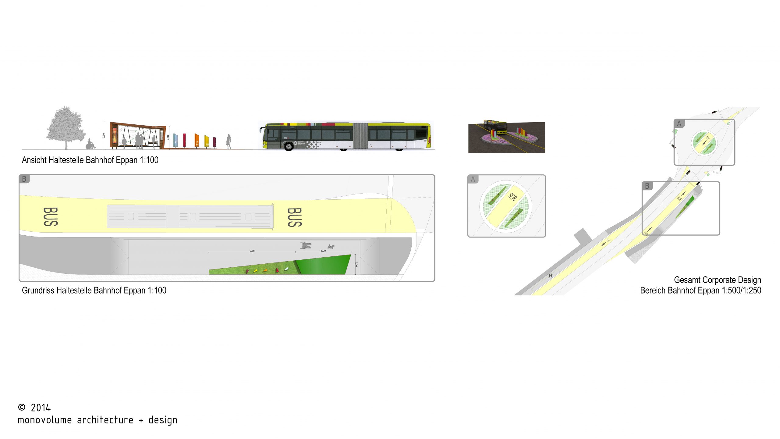 Metrobus; Oltradige; Appiano; Caldaro; Bolzano; Alto Adige; Italia; Stazione dei bus; Trasporti; monovolume architecture + design; architettura Alto Adige; architettura moderna; monovolume architetti