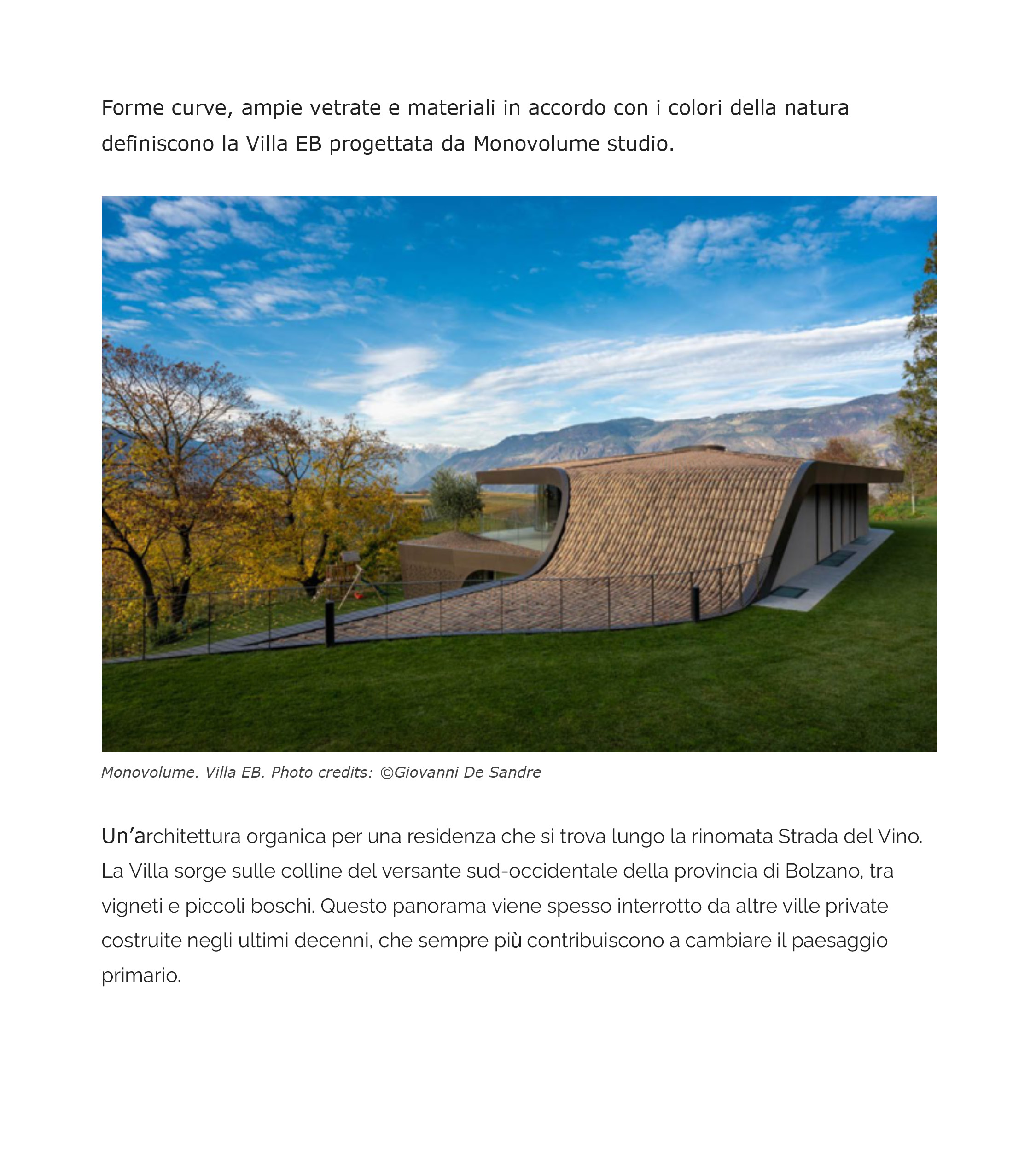 News, Press, pubblicazione, articolo online, editoriale, architettura online, articolo online, abbonamento digitale, riviste architettura contemporanea, pubblicazione di architettura; studio monovolume architecture + design; monovolume Bolzano; architettura Alto Adige; studio architettura bolzano; monovolume architetti